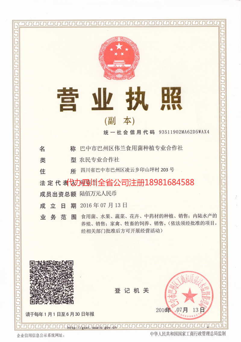 拉萨拉萨伟兰食用菌种植专业合作社